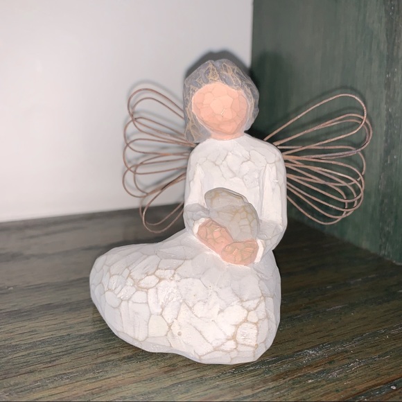 FLAWED Vintage Willow Tree Angel of Protection - Bunny